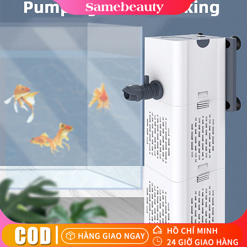 4 trong 1 cho bể cá bơm lọc bể cá chìm oxy không khí bên trong máy bơm bể cá cảnh và bộ lọc 6w