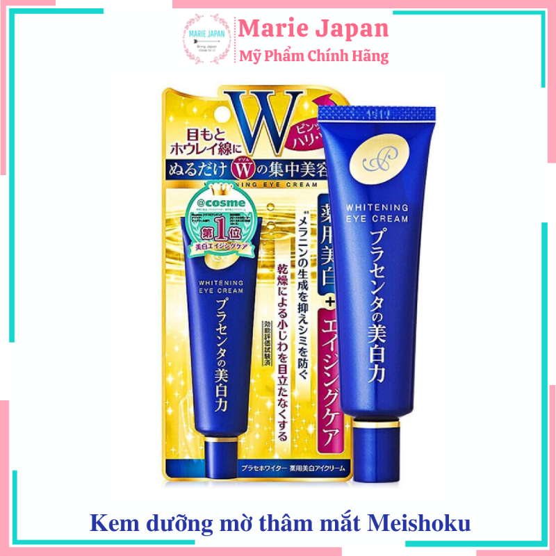 Kem dưỡng mờ thâm làm sáng da vùng mắt Meishoku Whitening Eyes Cream 30g Nhật Bản