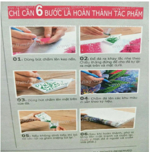 [HCM]Tranh Đính Đá ABC 3D Cha Mẹ DF097 (KHÁCH TỰ ĐÍNH) kt:76X49CM