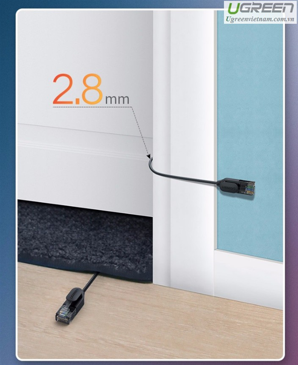 Cáp mạng đúc sẵn Cat6a dài 0,5m  Ugreen 70331 cao cấp