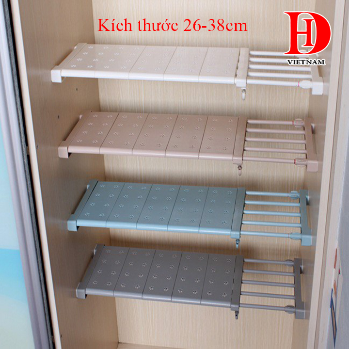 Kệ đa năng chia ngăn không cần khoan bắt vít V3 26-38cm