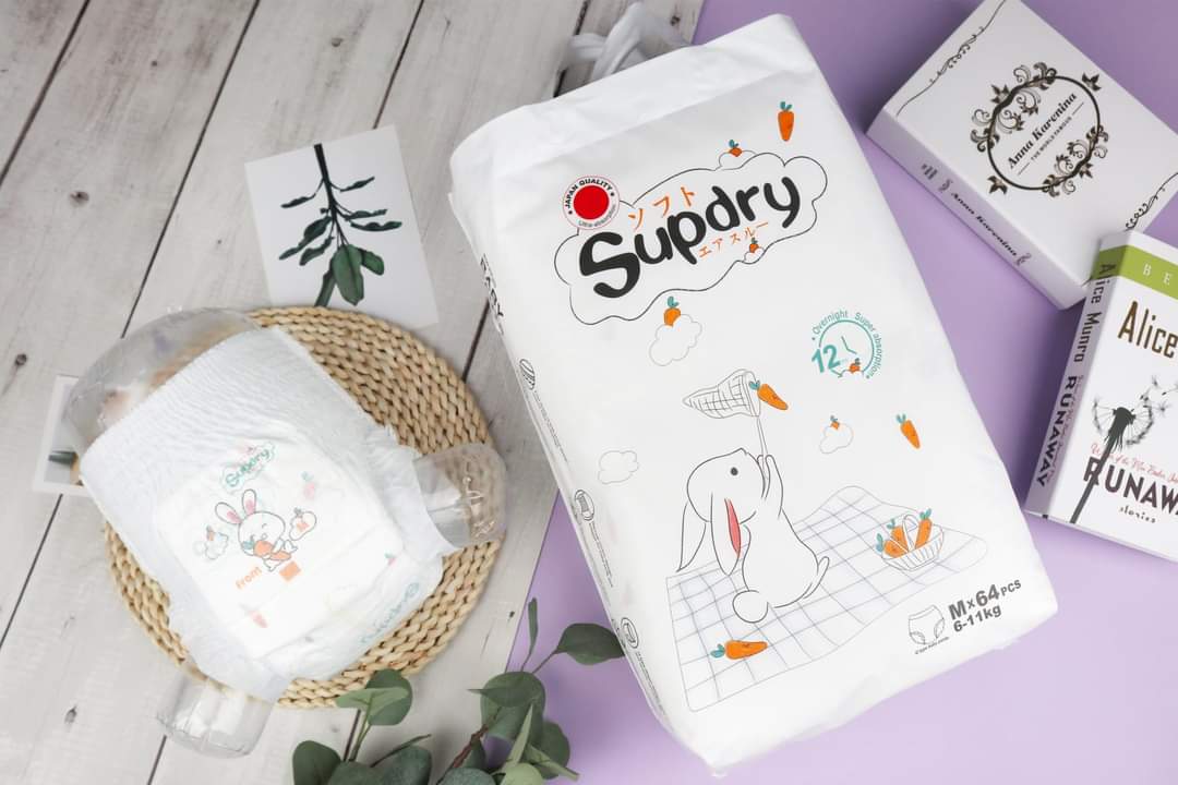 Bỉm/ Tã dán/ Supdry Siêu Mỏng, Siêu Nhẹ, Siêu Thấm cho mùa hè