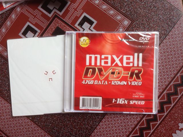 Combo 5 Đĩa Dvd Maxell Có Vỏ Nhựa