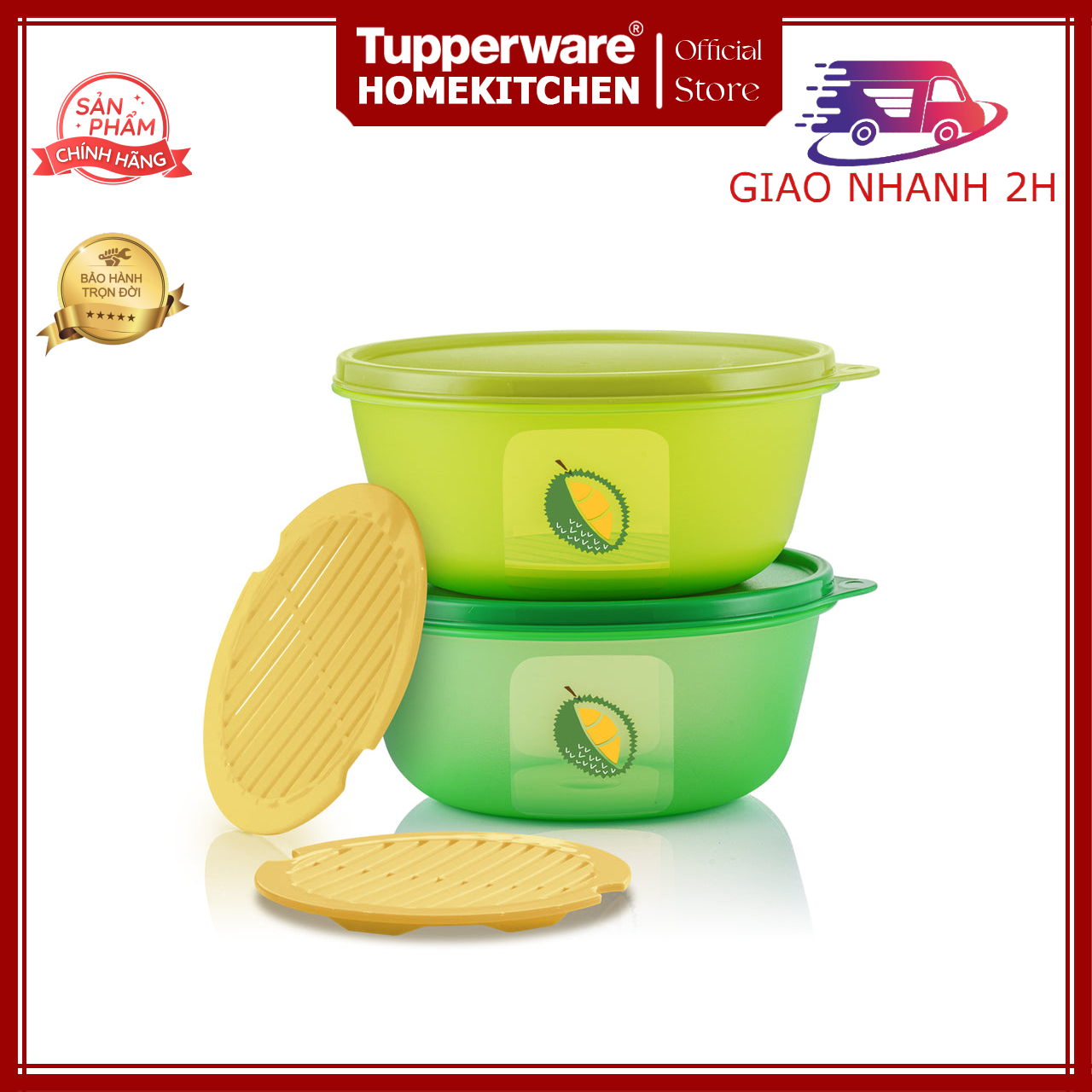 Hộp BQTP Durian Keeper (2 hộp) - Tupperware