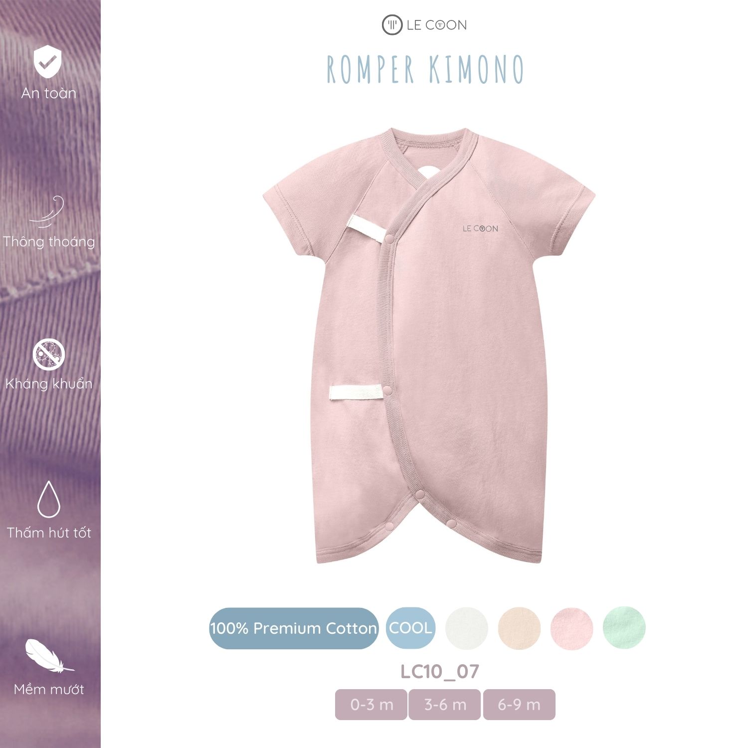 LE COON | Romper Kimono | COOL | 0-9 tháng