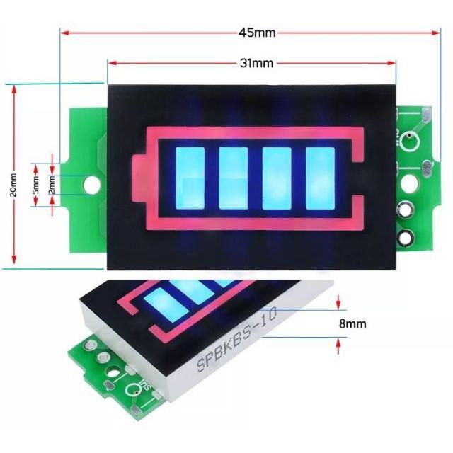 Mạch báo dung lượng pin 1s,2s,3s,4s