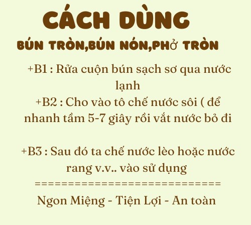 Bún gạo khô Bình Định [ Bún cục cuộn tròn] - Món ngon miền Trung