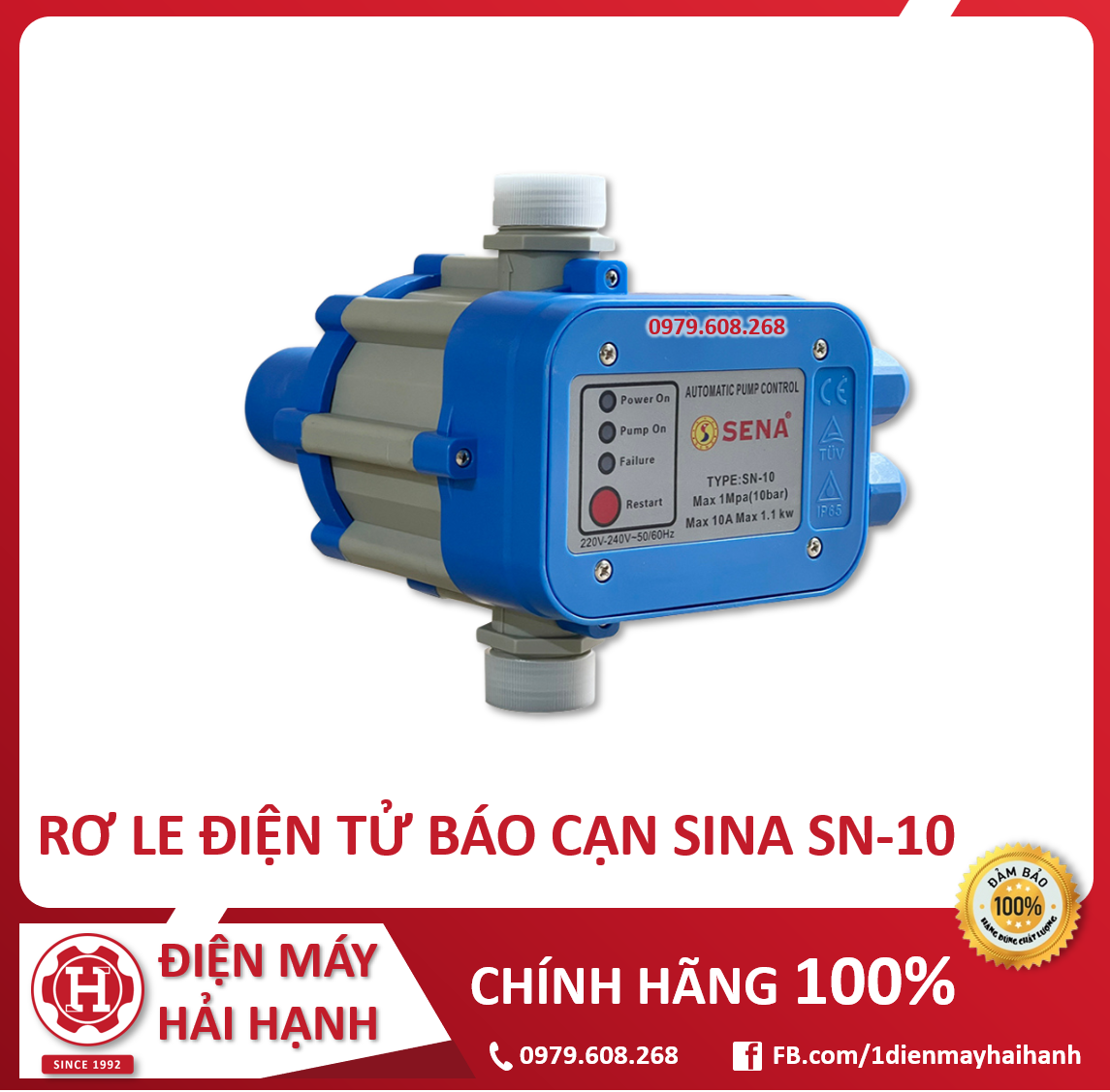 RƠ LE ĐIỆN TỬ BÁO CẠN SINA SN-10
