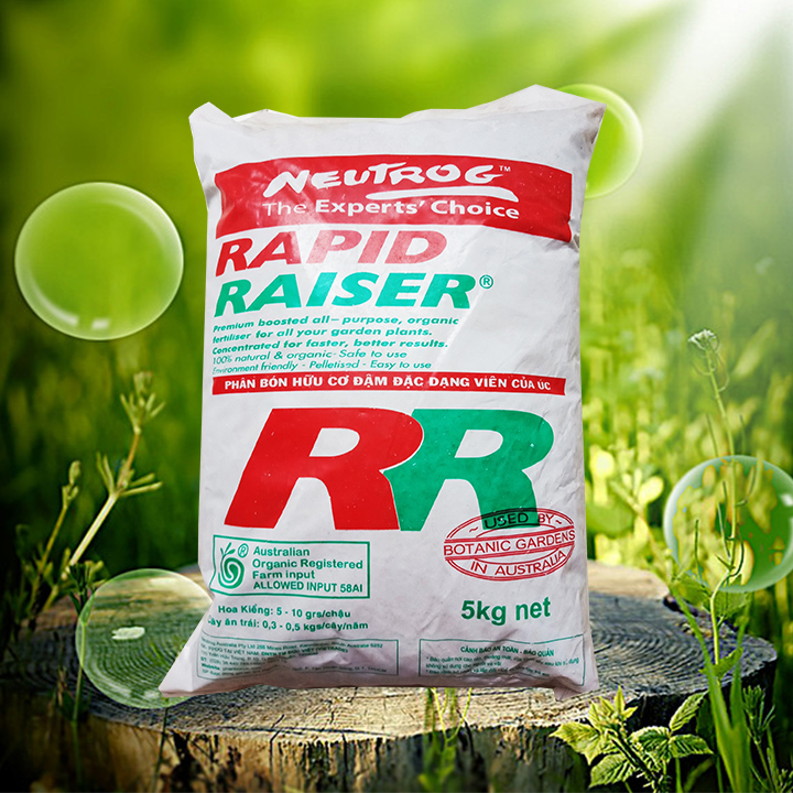 Phân hữu cơ dạng viên tan chậm nhập khẩu Úc Rapid Raiser 1kg