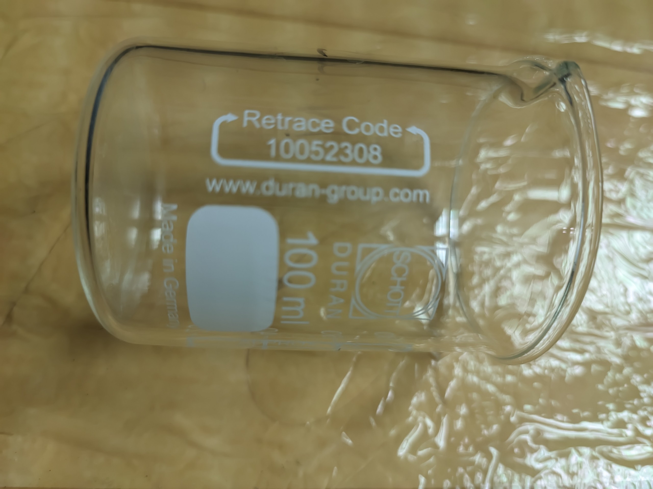 Cốc thuỷ tinh chịu nhiệt Duran 100mL