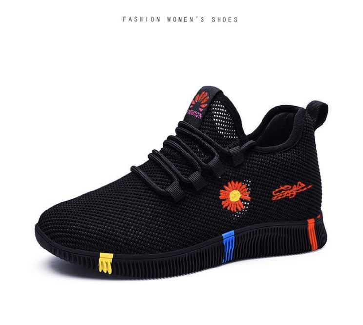 Giày sneaker nữ vải thoáng khí phối 3 vạch Hoa cúc mẫu mới nhất 2020 - MinhNhat