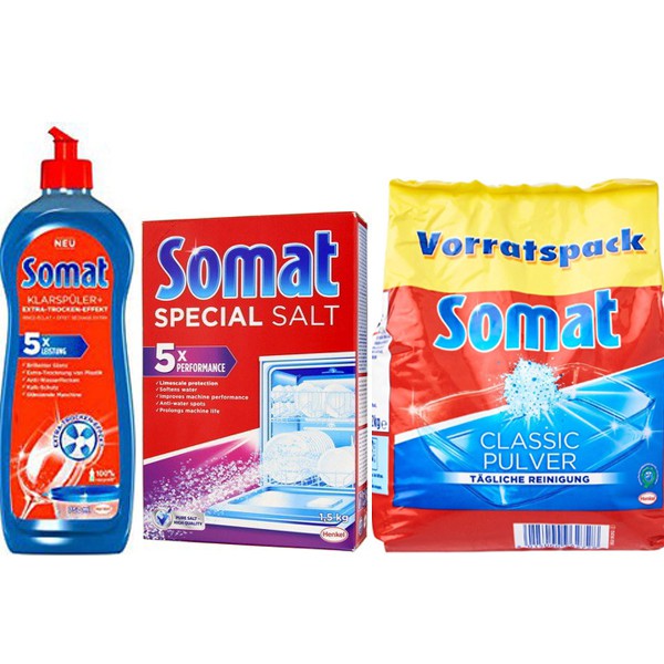 Combo 02 gói bột somat 1,2kg - Đức dùng cho máy rửa chén bát
