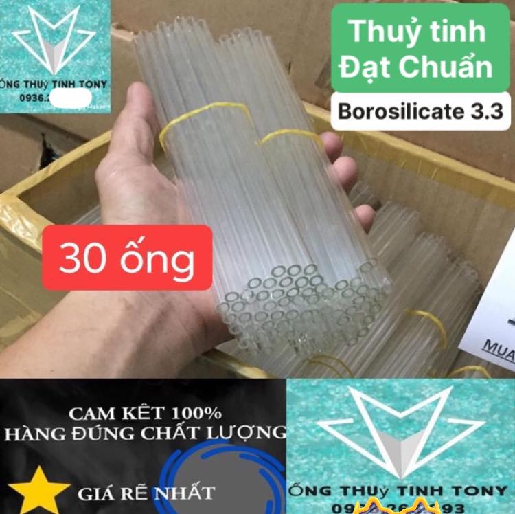 Ống thủy tinh LOẠI 1, COMBO 3O.ống  [ 3O,2O,1O,ỐNG]