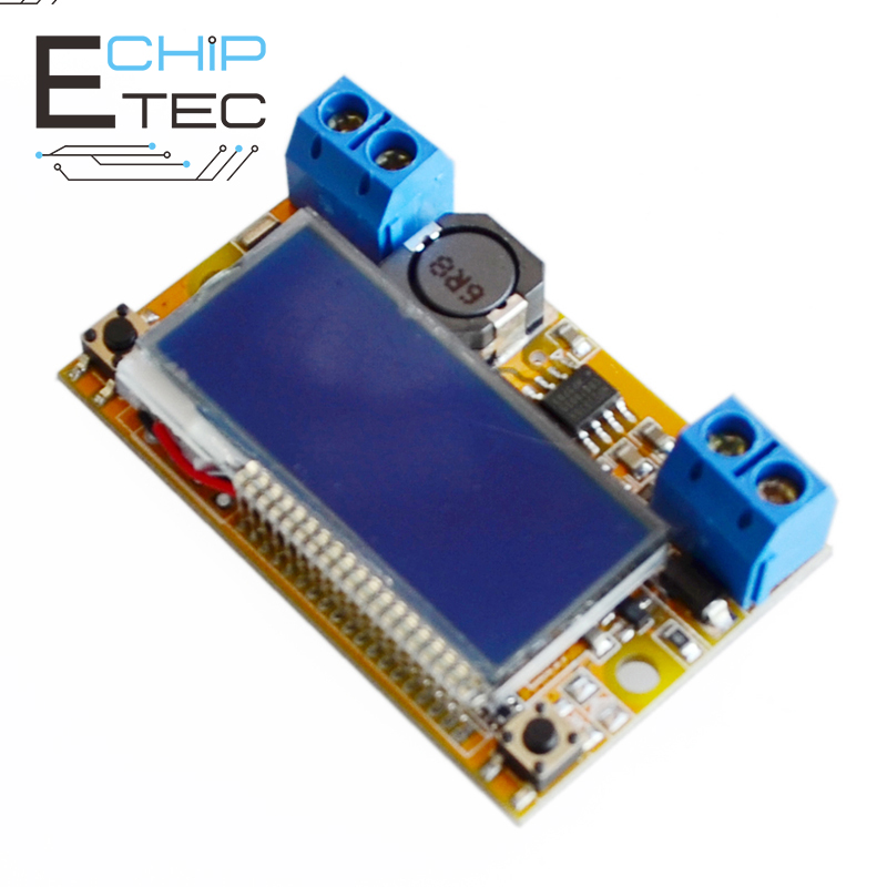 Mô-đun Cấp Nguồn Giảm Có Thể Điều Chỉnh DC-DC Bộ Điều Chỉnh Giảm Áp 5-23V Đến 0-16.5V 3A + Màn Hình LCD Dòng Điện Áp Trường Hợp