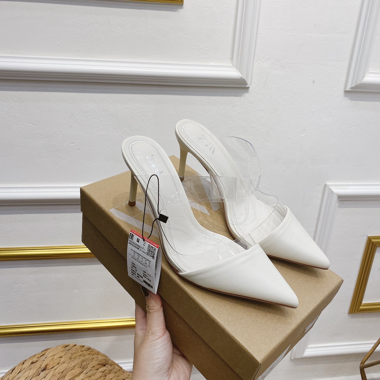 Sục cao gót Zara/ quai trong