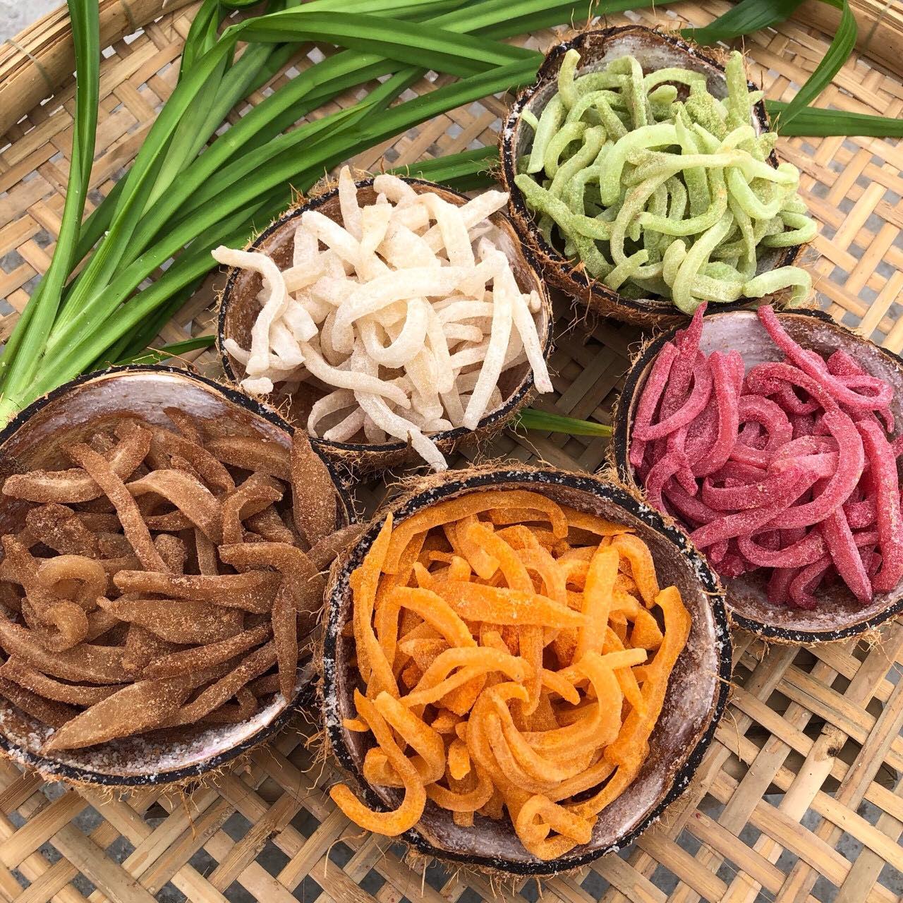 Mứt Dừa Sữa Mix 3 Vị 500GR