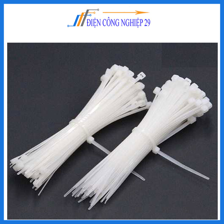 Gói 500 Dây Thít, Dây Buộc 4x200mm Trắng
