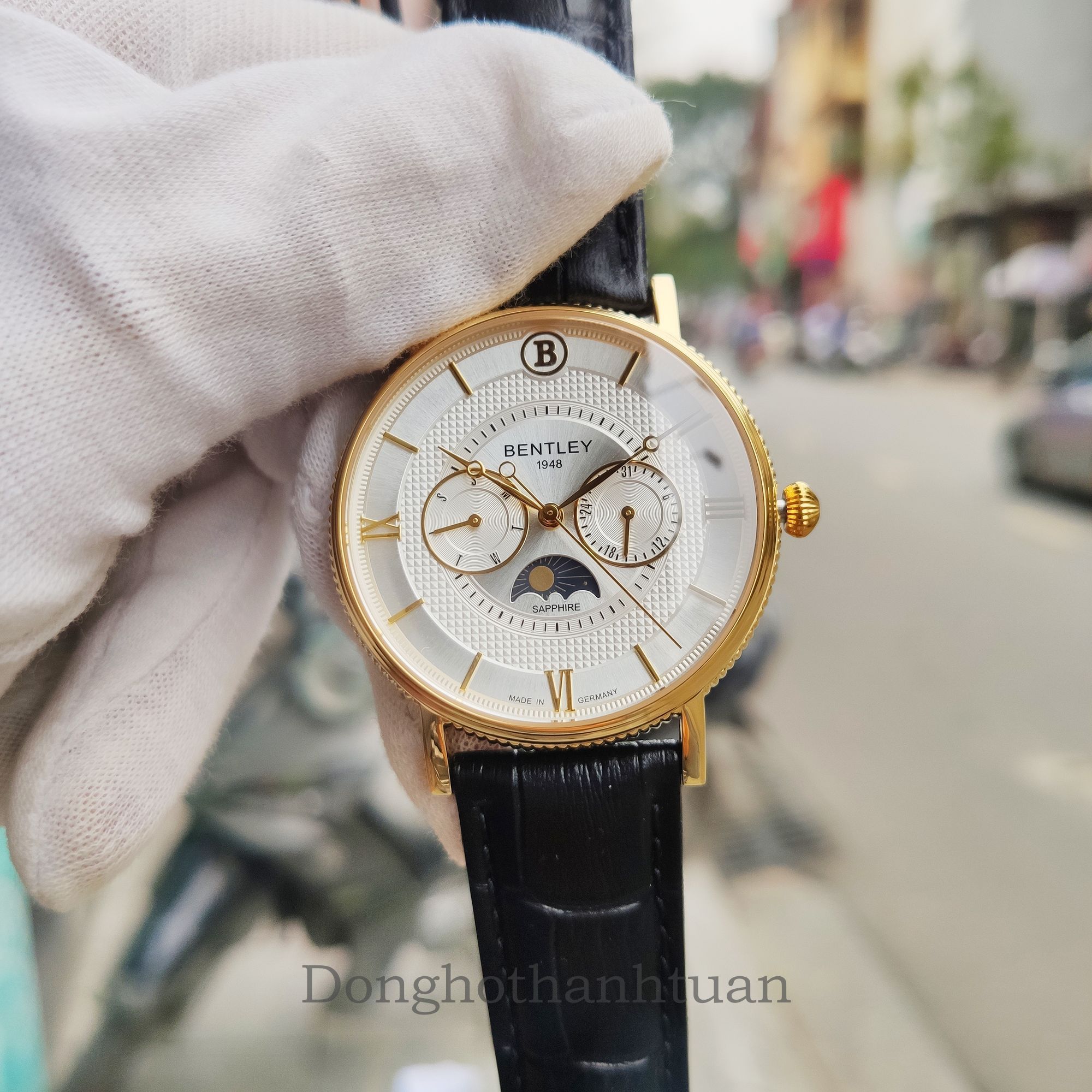 Đồng hồ nam Bentley Moonphase BL1865-30MKWB