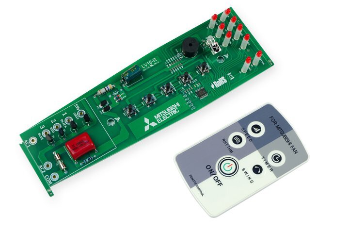 Combo Remote Và Mạch Quạt Cây Mitsubishi LV-16R