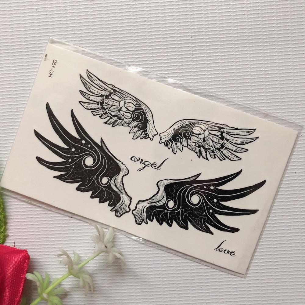 [HCM]Combo 6 tấm hình xăm dán size 10x6cm đôi cánh xinh (Shop phát ngẫu nhiên hoặc khách nhắn tin chọn mẫu)