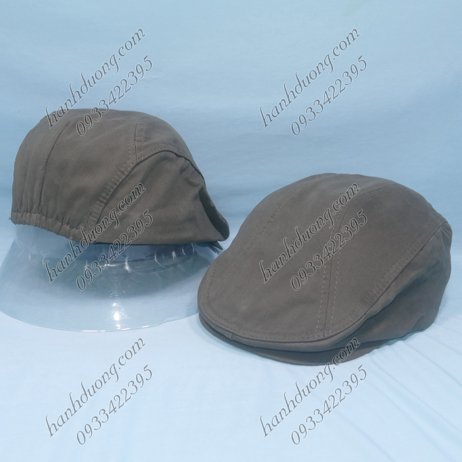 Nón mũ bê rê , mũ ông già, mũ beret nón bê rê bít đuôi vòng đầu từ 57-58cm thêu chữ G phía sau và người đánh gôn, phía trong có miếng dán