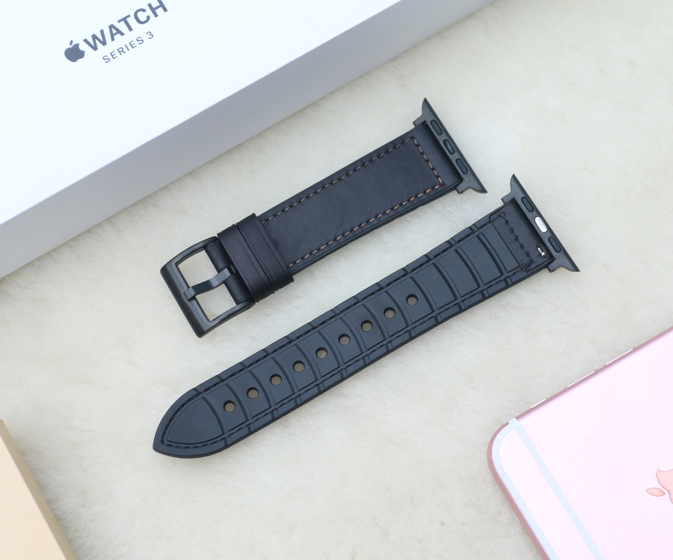 Dây da sáp dầu Vintage thay thế cho Apple watch