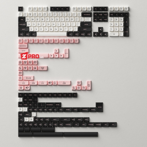 Zpro.vn - Bộ Keycap AKKO Panda, Olivia, UNC Blue (MDA Profile)