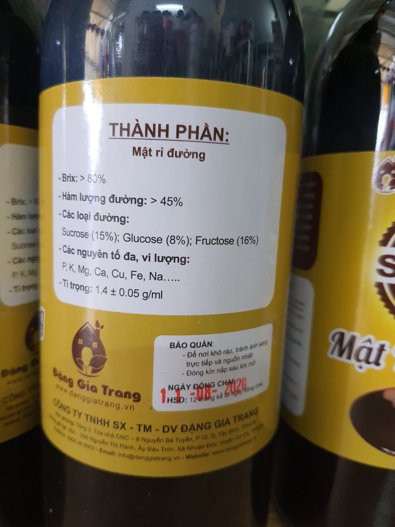 Mật rỉ đường SFARM - CHAI 1 LÍT.