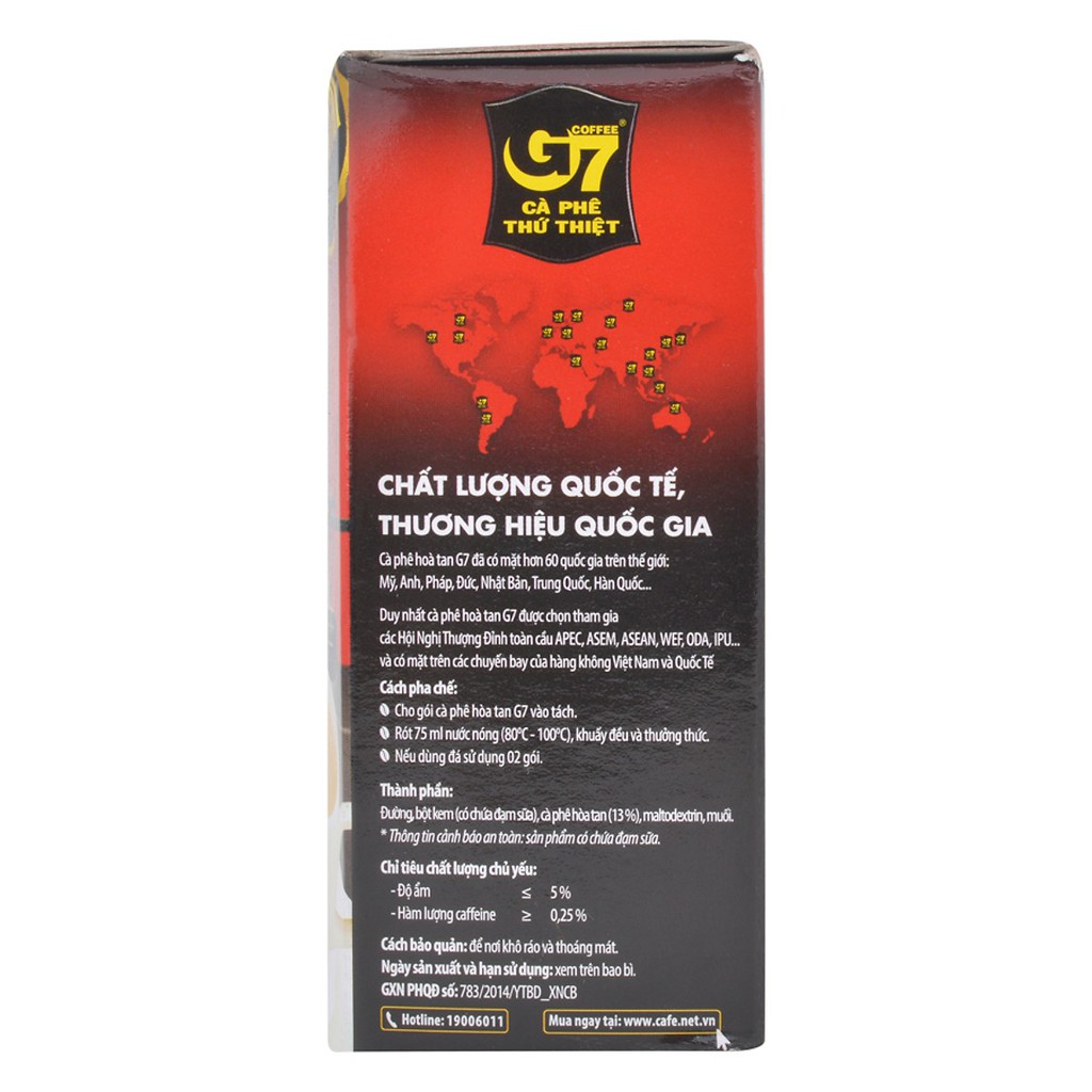 Cà Phê G7 3in1 Hộp 21 gói 16g