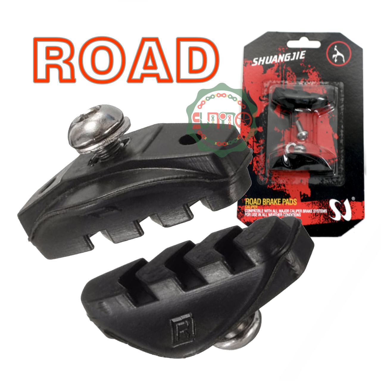 Gôm thắng - Má phanh xe đạp SHUANGJIE brake pads đế cao su