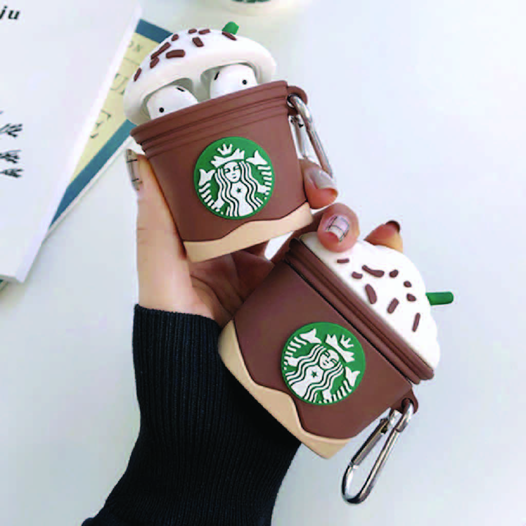 Airpods Case - Vỏ Bọc Bảo Vệ Tai Nghe STARBUCKS NÂU Case Tai Nghe Không Dây Airpods 1/2/PRO/i12
