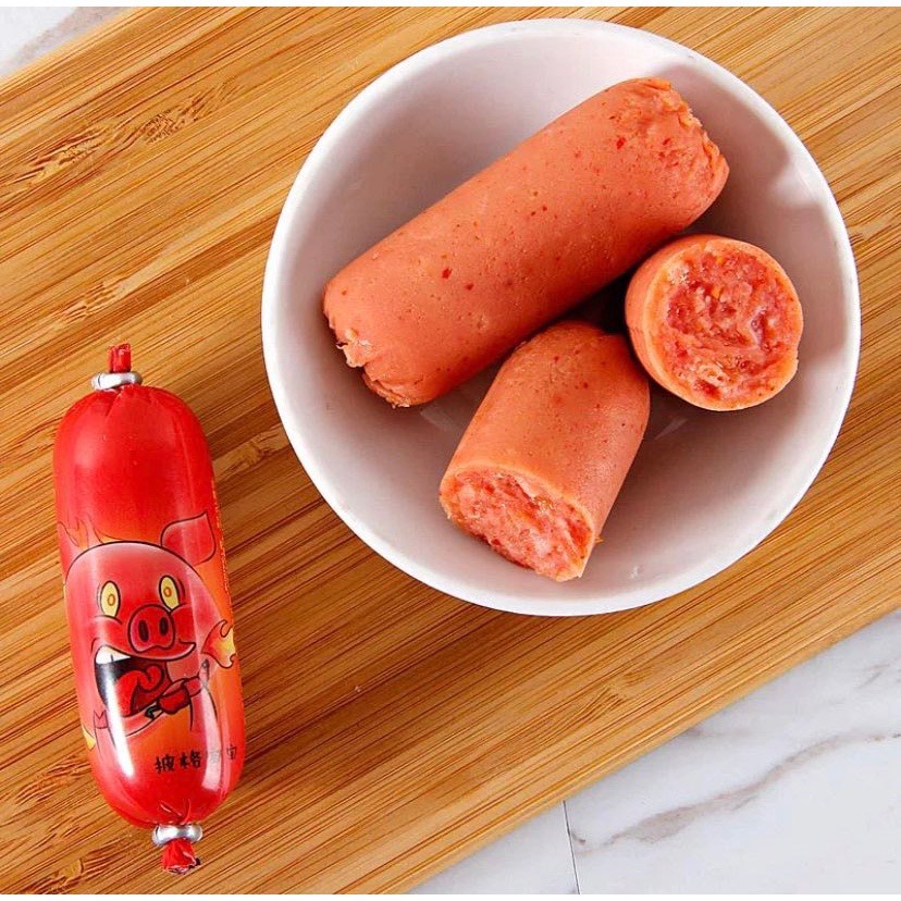 Xúc xích mini 4 vị (gà - heo cay - ngô - heo) cute
