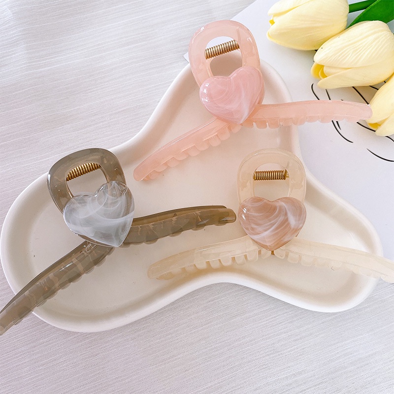 Kẹp tóc dài hình tim , gấp tóc càng cua 11cm