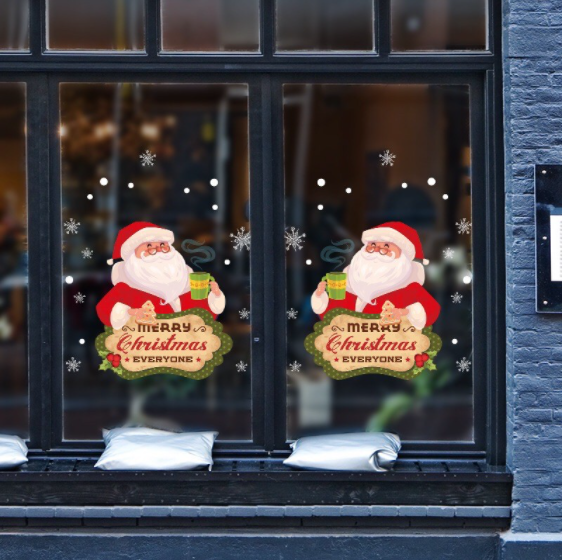 Decal trang trí sản Noel -