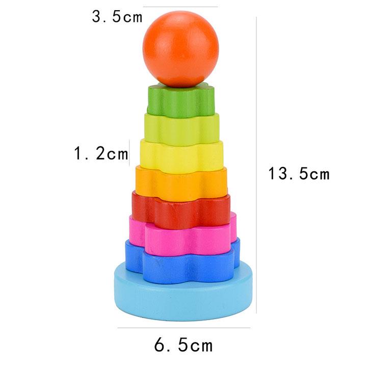 Đồ chơi giáo dục tháp xếp hoa