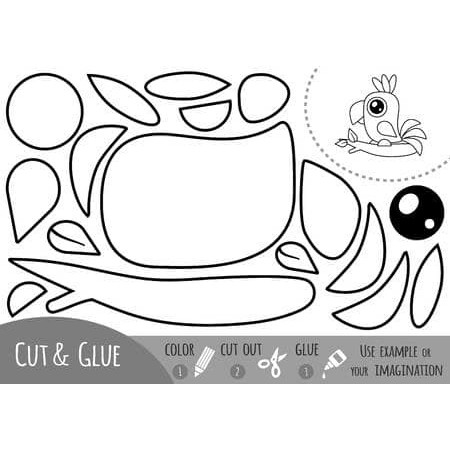 Giấy tô màu và cắt dán - Mẫu 2
