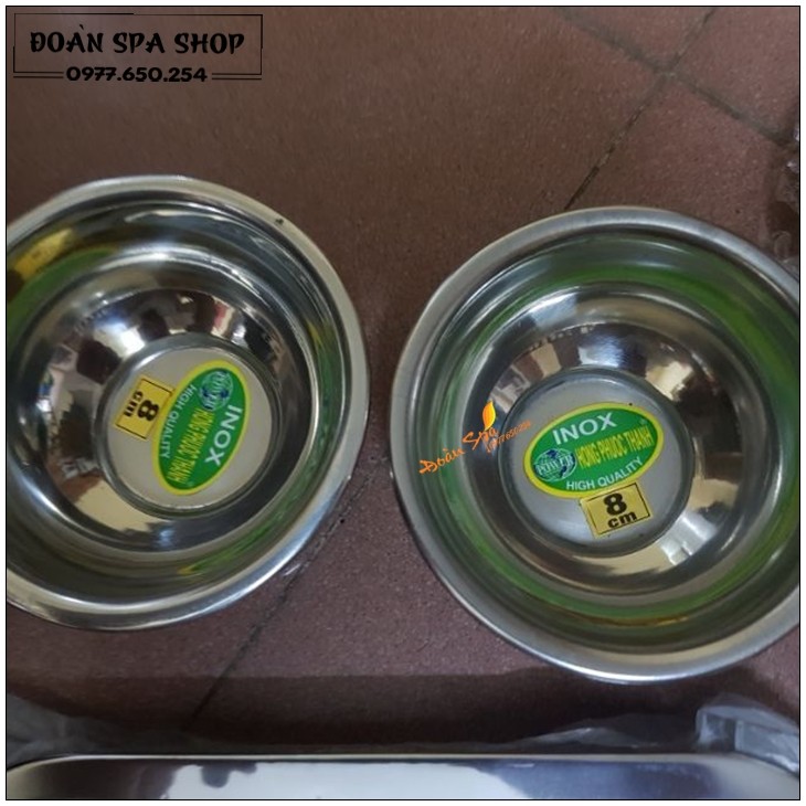 Bát inox 8cm đựng dụng cụ spa - Bát inox bé cho spa