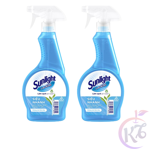 Combo 2 chai Nước lau kính Sunlight siêu nhanh chai 520ml - dạng chai xịt đánh bay mọi vết bẩn - CIF