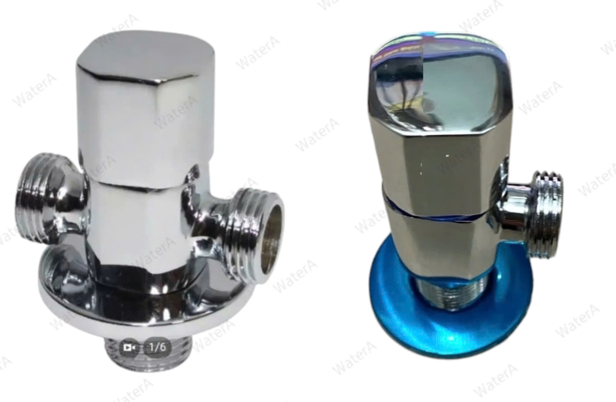( Loại tốt) Van Tê chia nước, điều chỉnh/giảm áp và khóa (Trắng bạc)