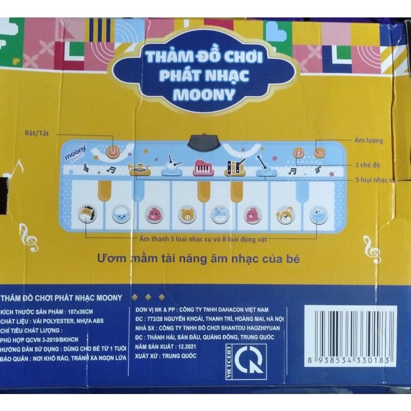 Thảm đồ chơi phát nhạc Moony hoặc Friso
