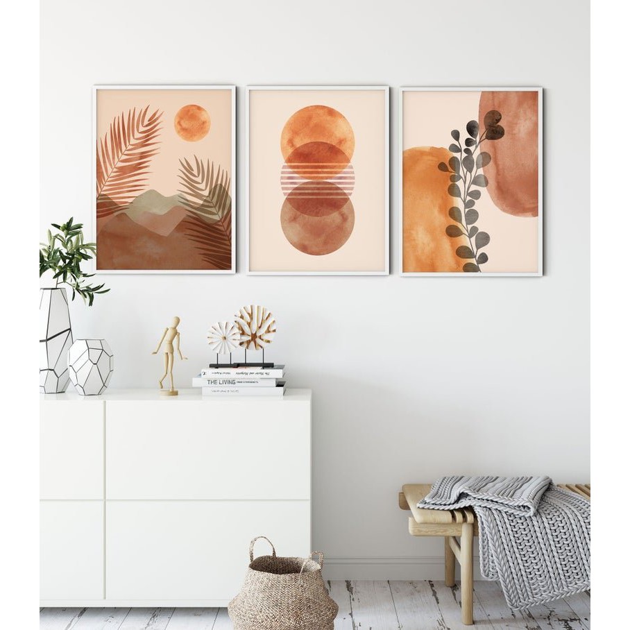 Tranh Trang Trí Hiện Đại Tone Cam Đất - Xingdecor