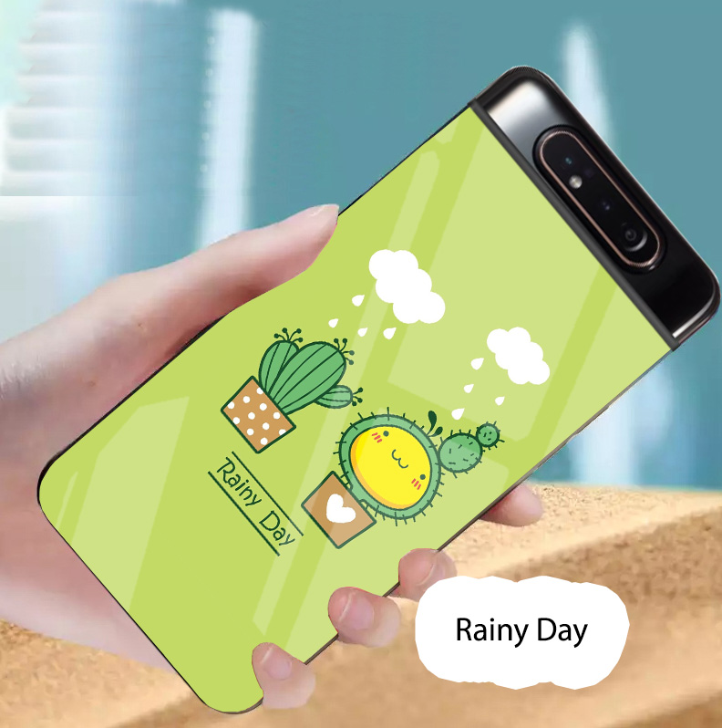 Ốp SAMSUNG A80 mặt kính gương bóng