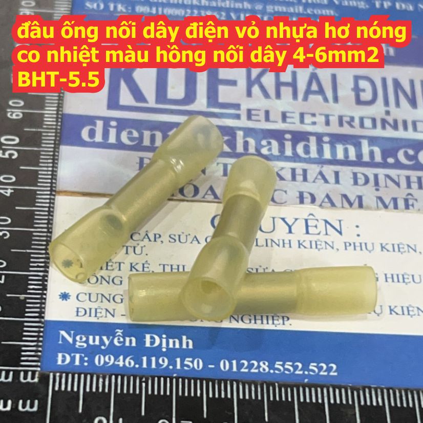 Gói 20 cái đầu ống nối cos nối dây điện vỏ nhựa hơ nóng co nhiệt  BHT-1.25 BHT-2 BHT-5.5 kde4552