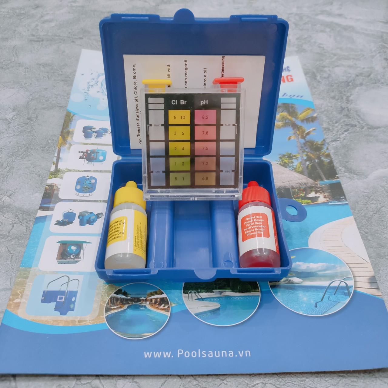 Bộ Test Nước Hồ Bơi - Bộ test Clo,PH nước hồ bơi