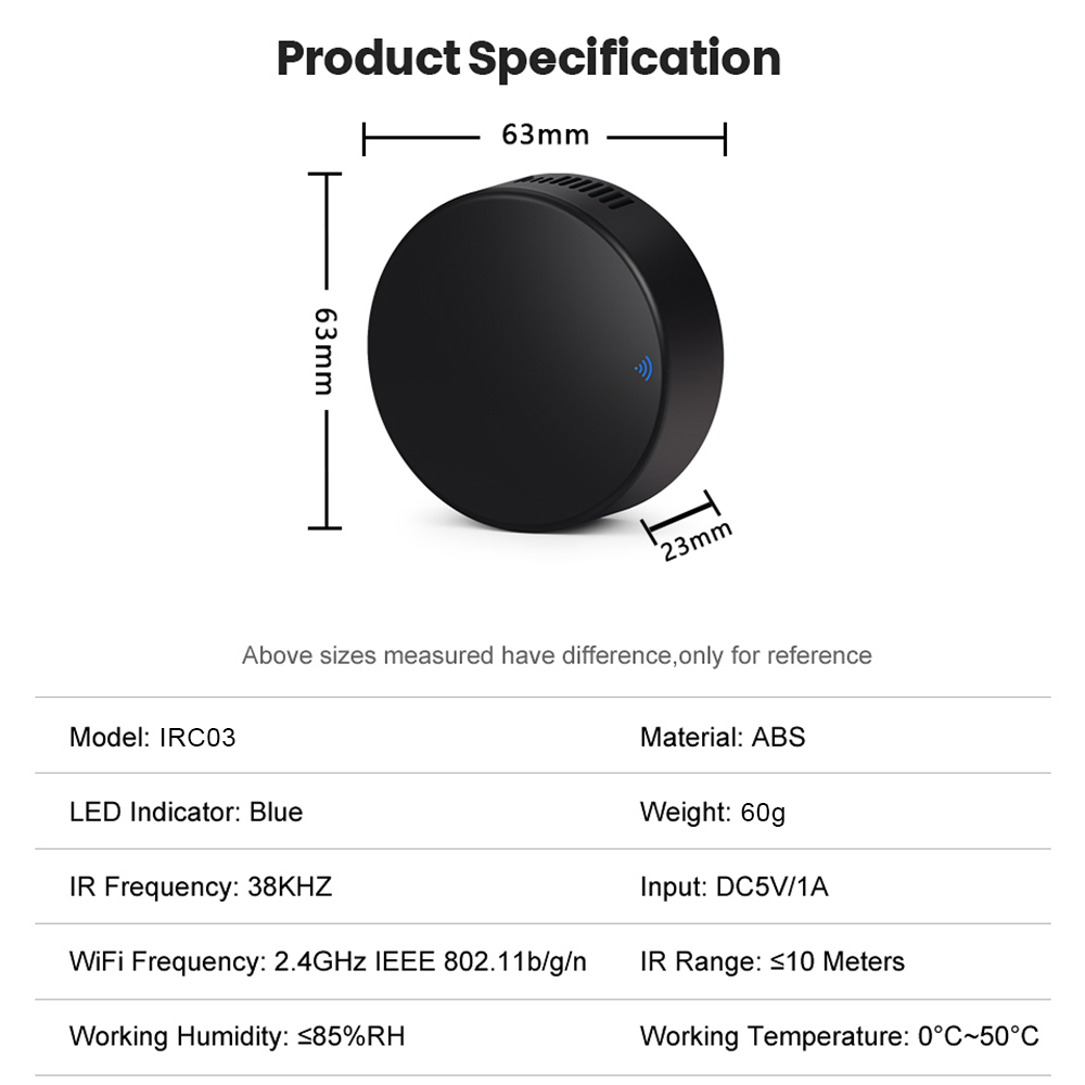 Smart Life Tuya Bộ Điều Khiển Từ Xa Thông Dụng WiFi RF + IR Bộ Điều Khiển Trung Tâm Thông Minh Thiết Bị RF Điều Khiển Bằng Giọng Nói Ứng Dụng Tuya/Smart Life Hoạt Động Với Alexa Google Home