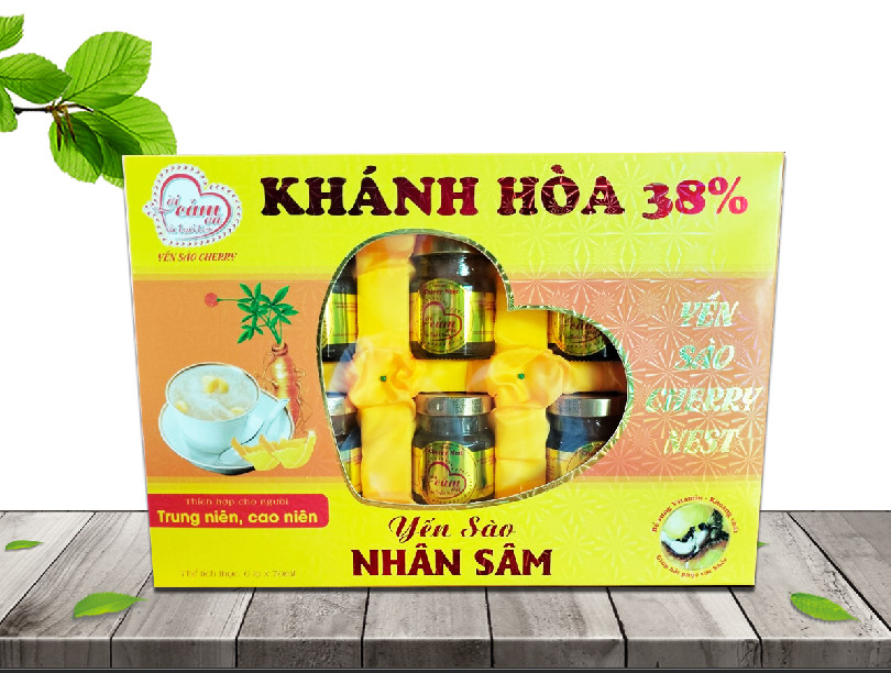 YẾN SÀO CHERRY NEST NHÂN SÂM 38% TỔ YẾN (Mẫu mới Send's Nest)