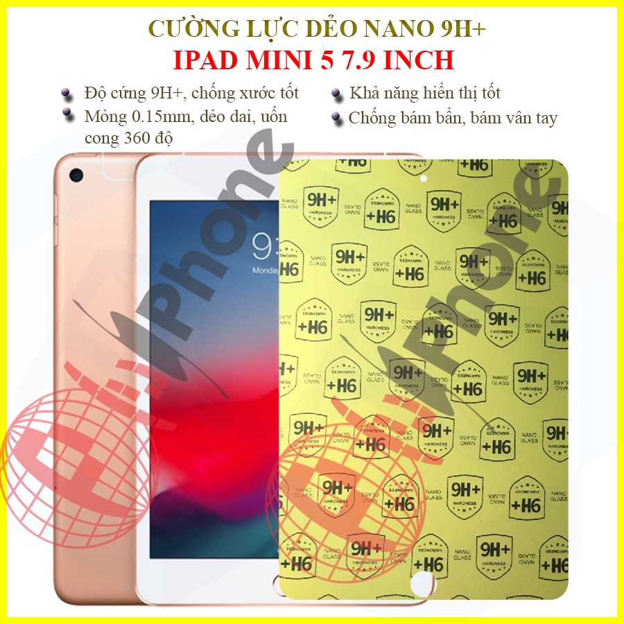 Dán cường lực dẻo nano ipad mini 5 7.9 inch 2019