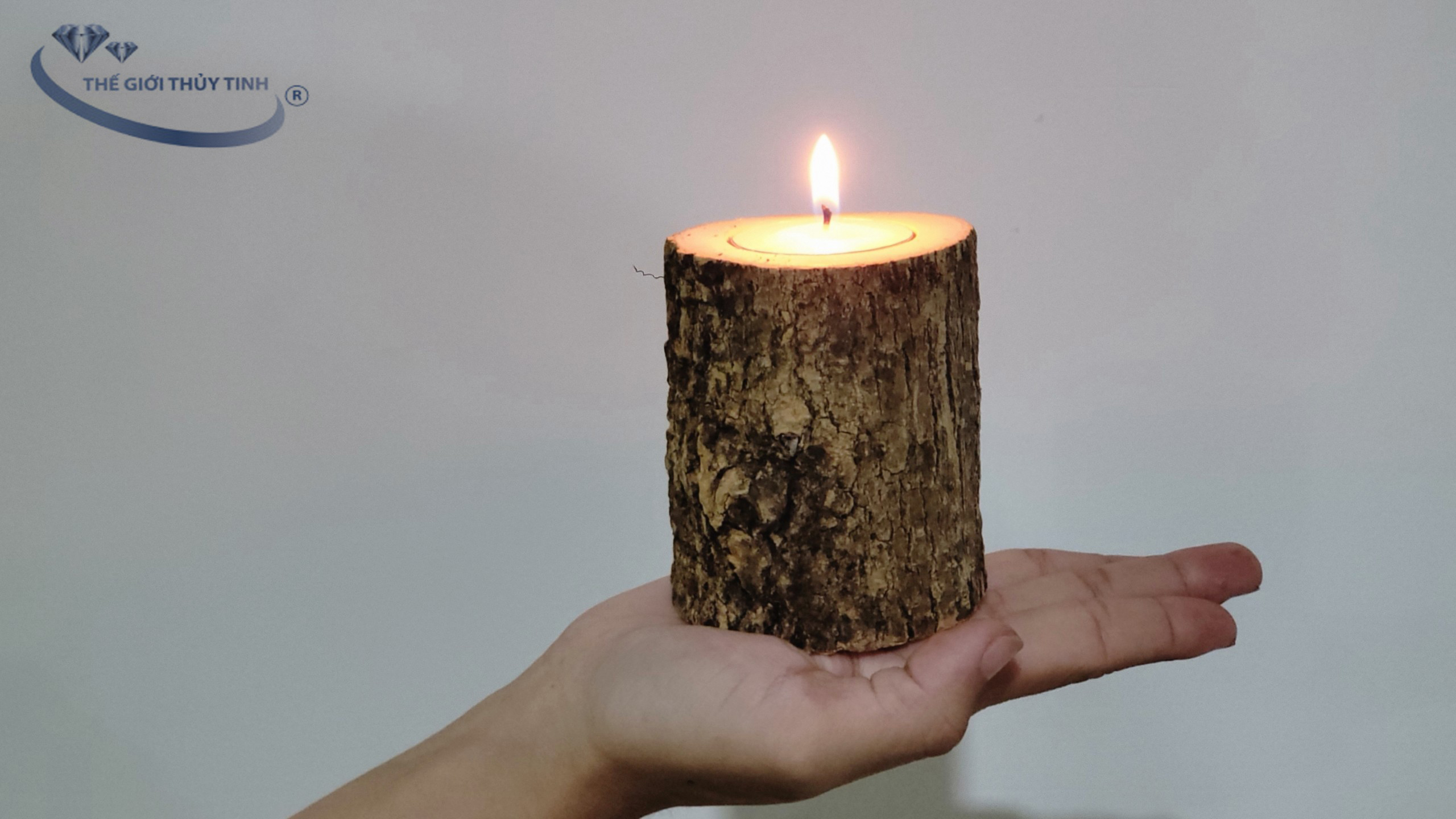 CHÂN ĐẾ GỖ ĐỰNG NẾN TEALIGHT  - GỖ THIÊN NHIÊN