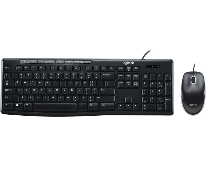 Bộ bàn phím và chuột LOGITECH Combo MK200 (Đen) Chính Hãng