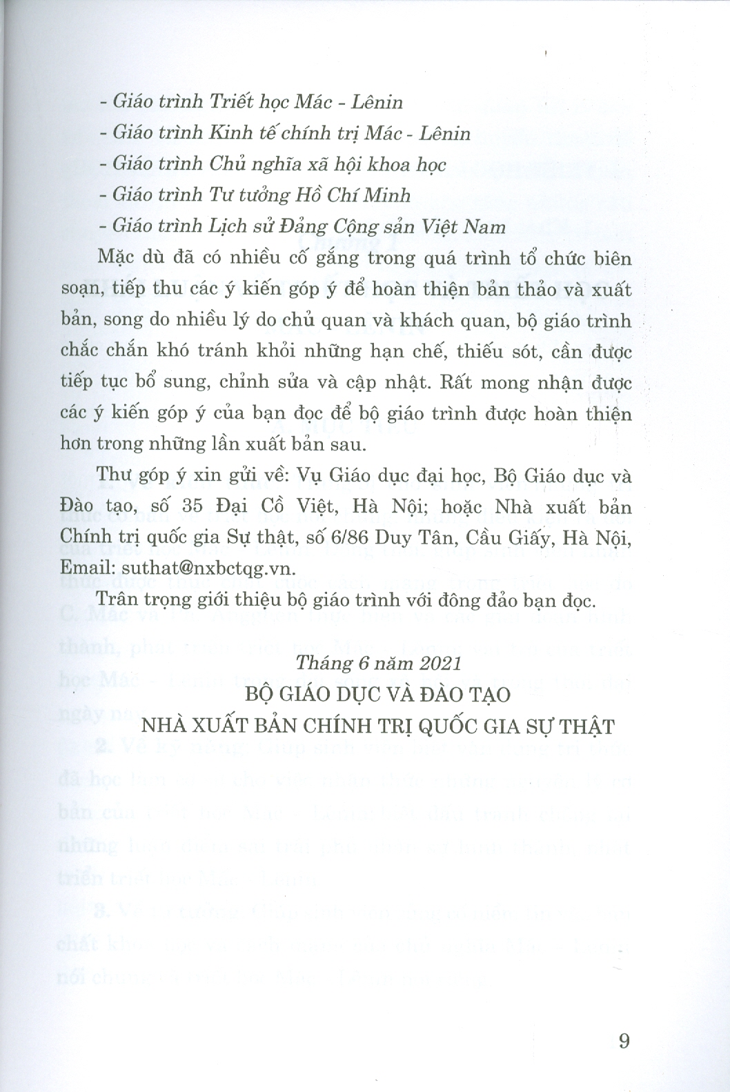 Giáo trình Triết học Mác – Lênin (Dành cho bậc đại học hệ không chuyên lý luận chính trị)